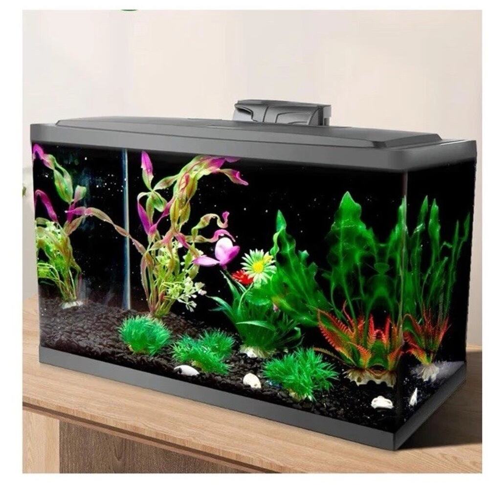 2 Aquarium Static Self Cling Black Fish Tank Background 24” X 12” 2 for 1